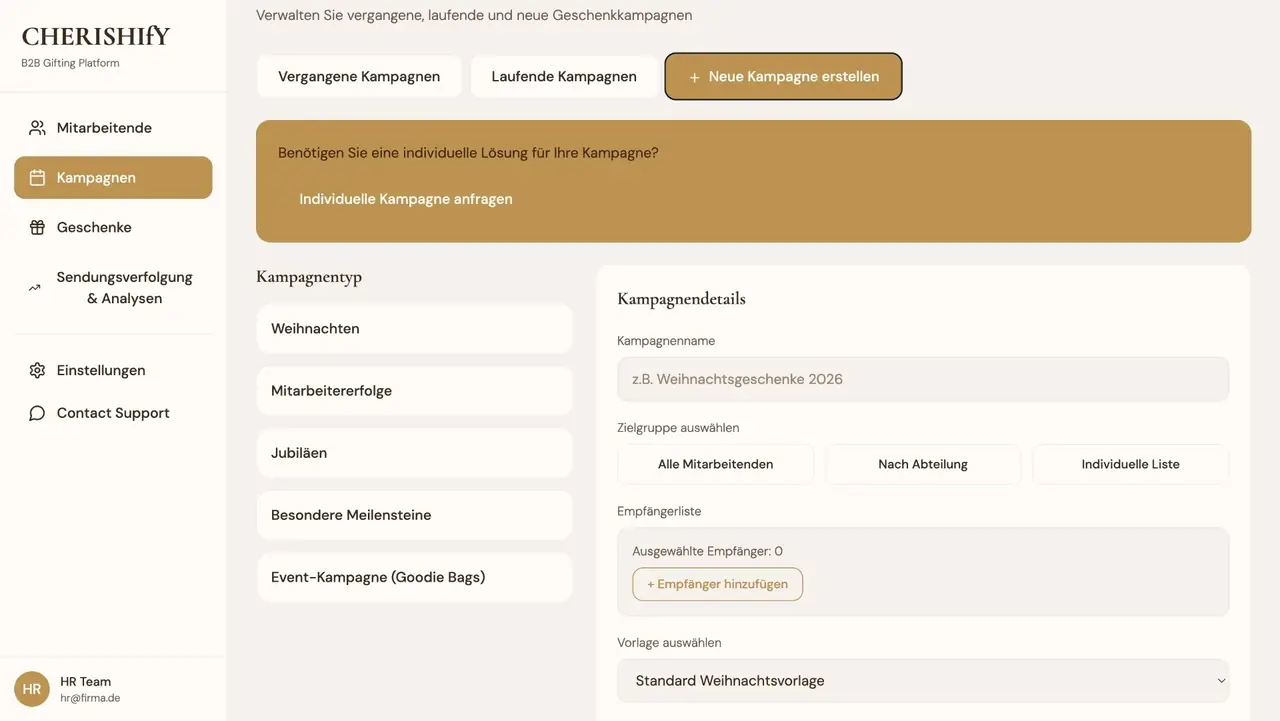 Kampagnen erstellen